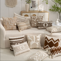 Boho Tufted Geometric Throw Pillow Covers